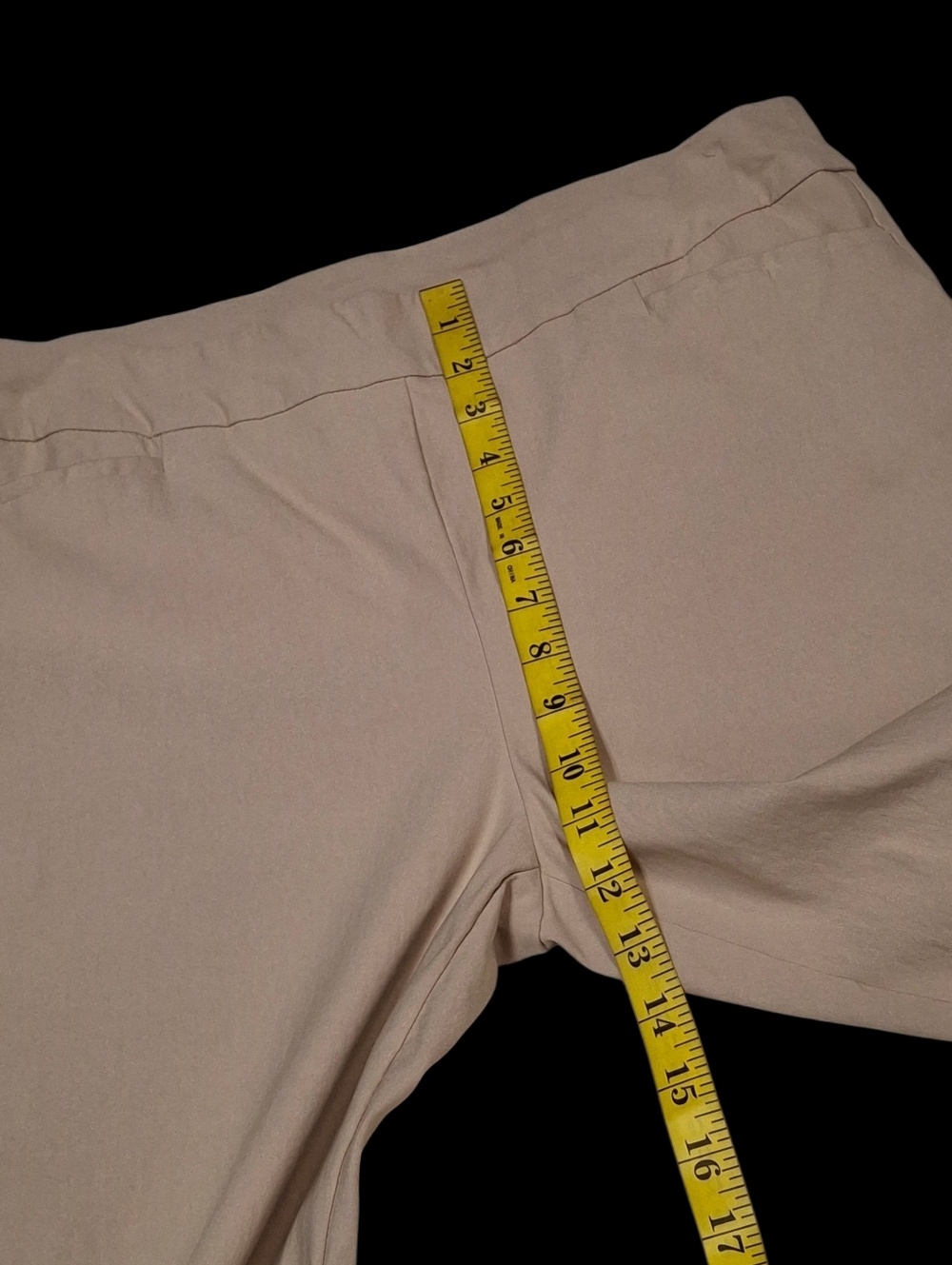 Chico's Pull-On Straight Leg Stretchy Beige Rayon Blend Pants Women Size 2 Large - Picture 11 of 15